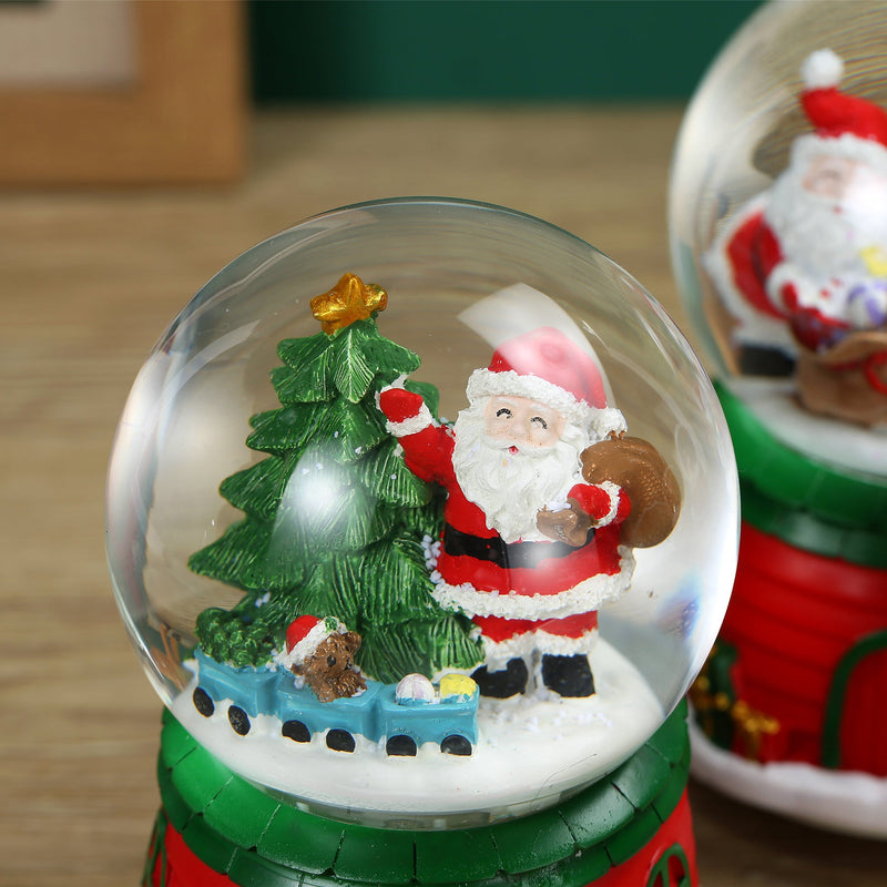 Christmas Musical Glittering Water Snow Globe | Set of 2