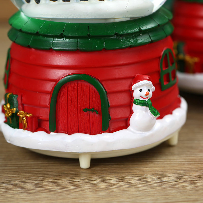 Christmas Musical Glittering Water Snow Globe | Set of 2