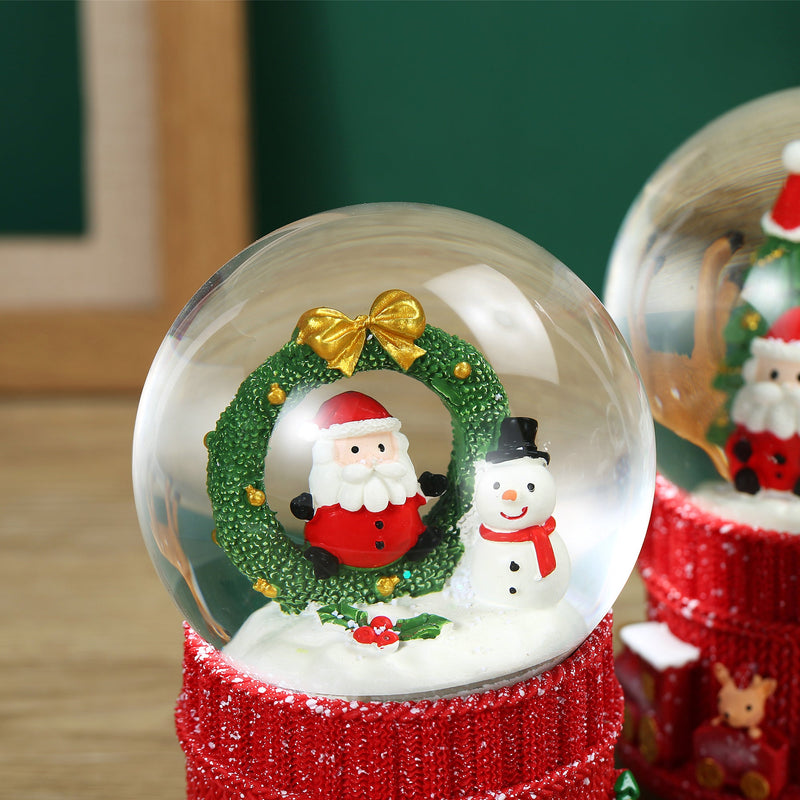 Christmas Musical Glittering Water Snow Globe | Set of 2