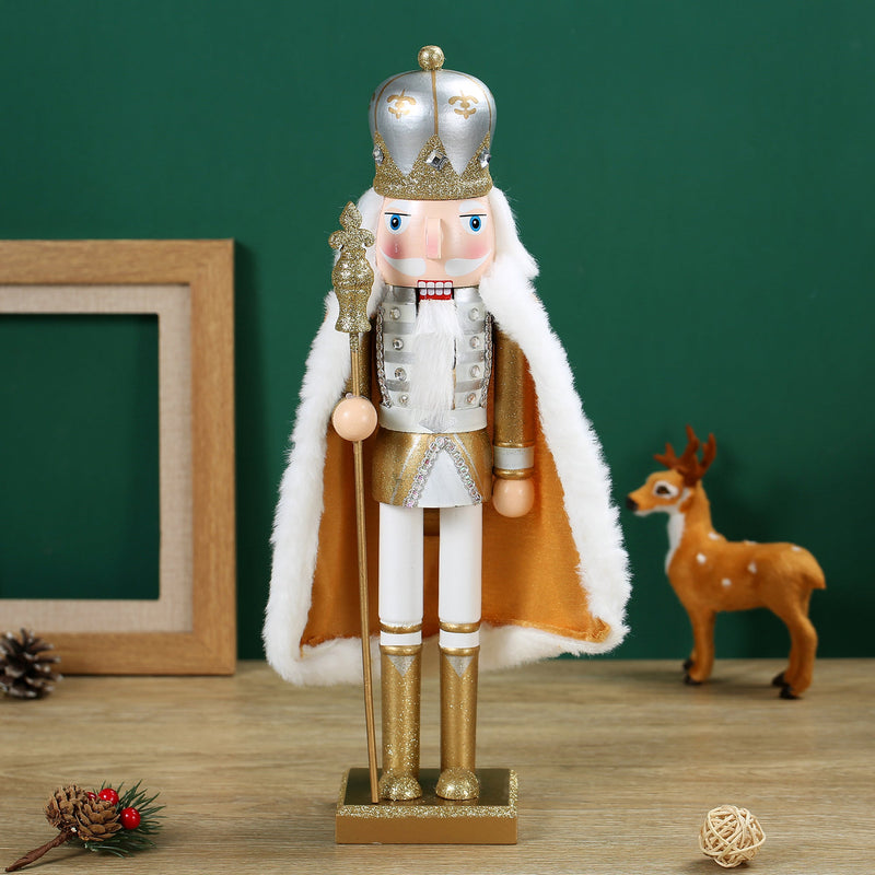 15 Inch Traditional Wooden Nutcracker for Christmas Decorations