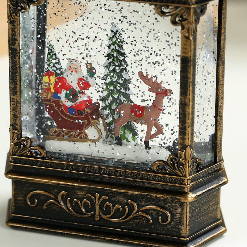 Christmas Vintage Snow Globe Lantern