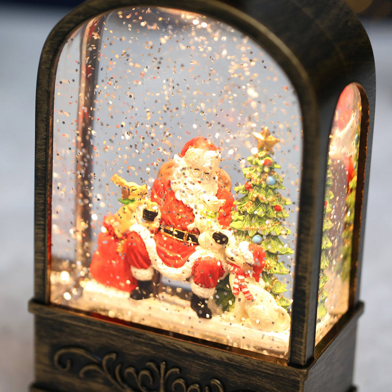 Christmas Vintage Snow Globe Lantern