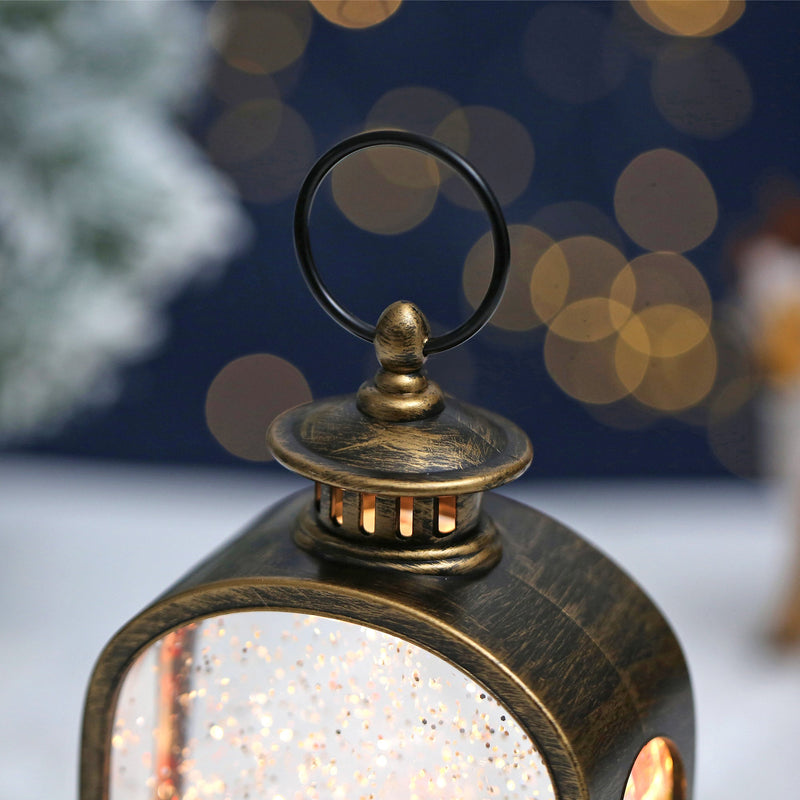 Christmas Vintage Snow Globe Lantern