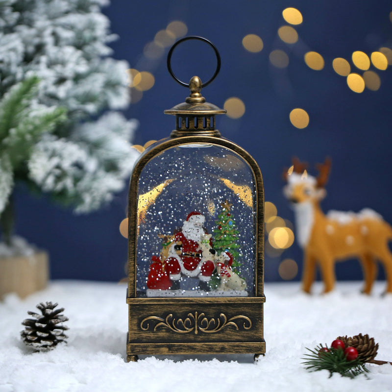 Christmas Vintage Snow Globe Lantern