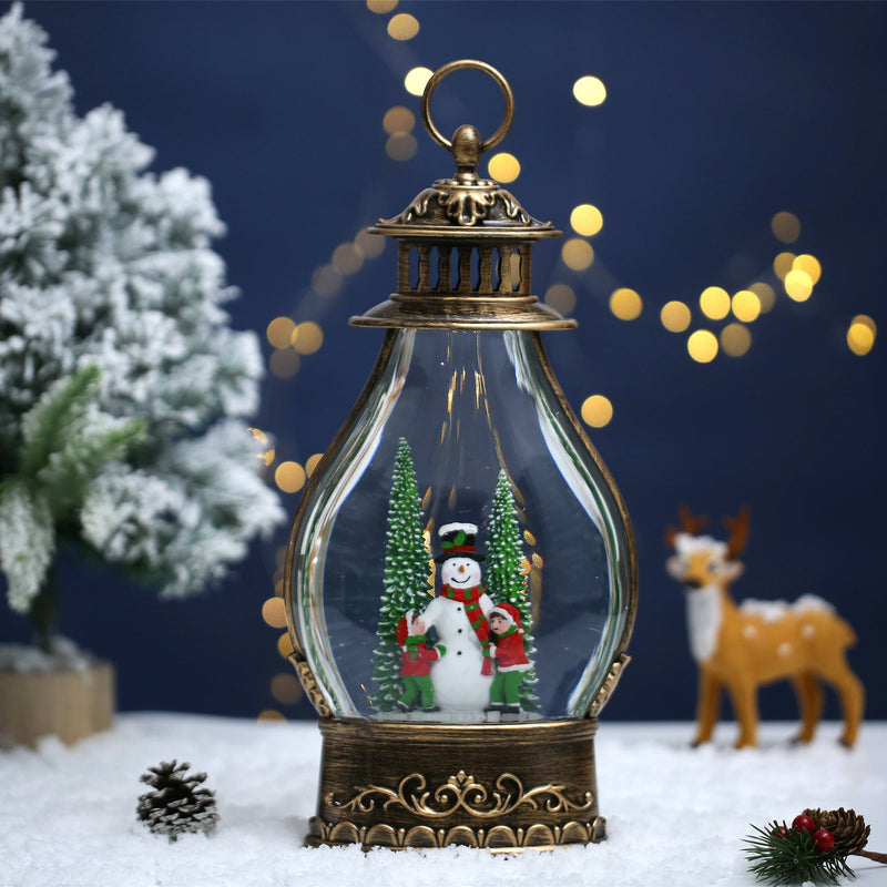 Christmas Musical Snow Globe Spinning Water Glittering Lantern