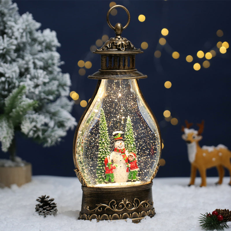 Christmas Musical Snow Globe Spinning Water Glittering Lantern