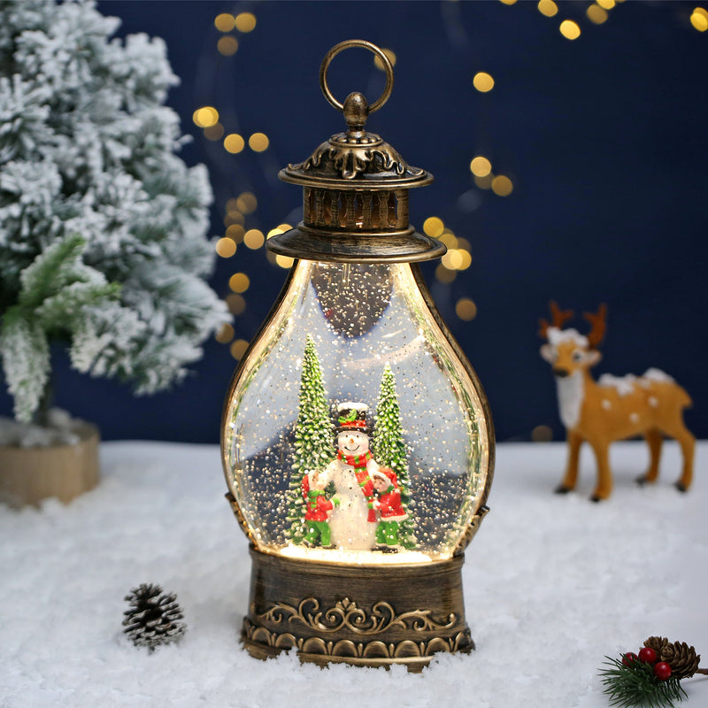 SINT Christmas Musical Snow Globe Spinning Water Glittering Lantern