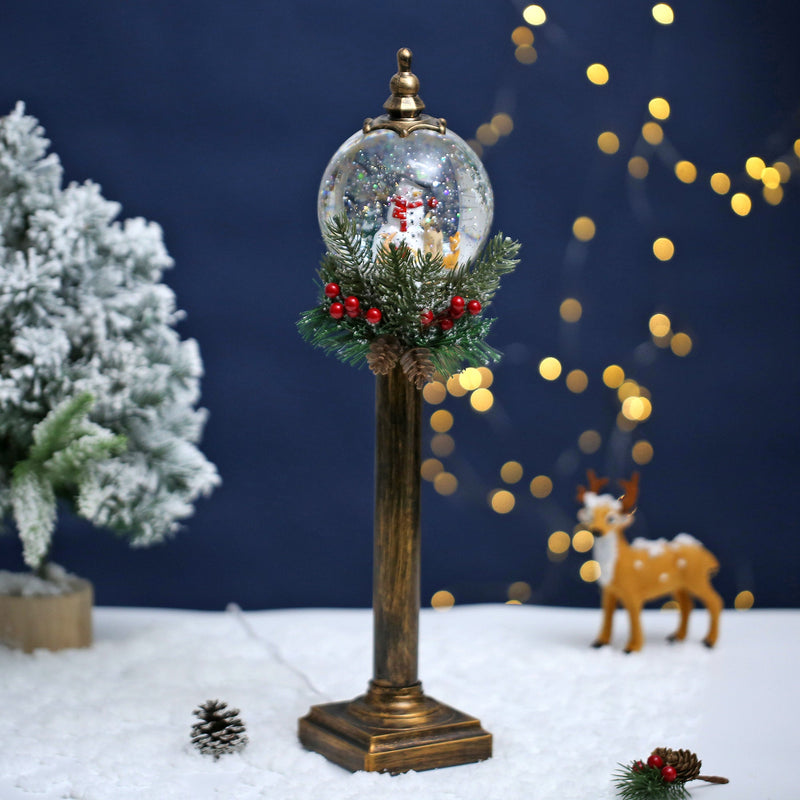 Christmas Snow Globe Pole Lamp (Snowman)