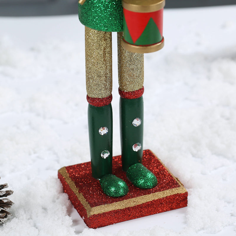 15 Inch Traditional Wooden Nutcracker for Christmas Decorations