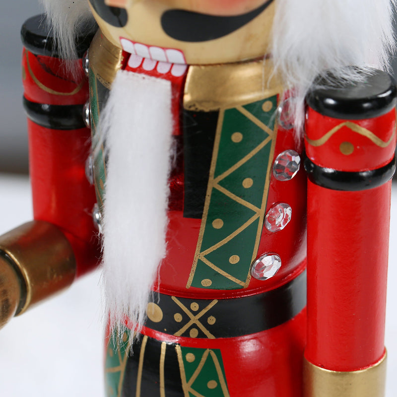 15 Inch Traditional Wooden Nutcracker for Christmas Decorations