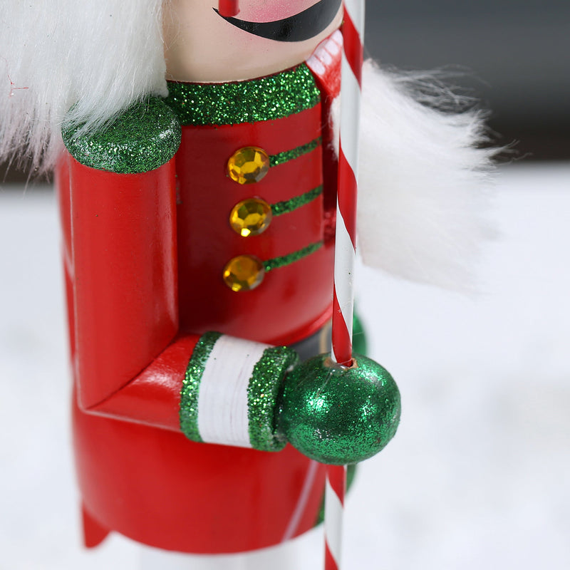 15 Inch Traditional Wooden Nutcracker for Christmas Decorations