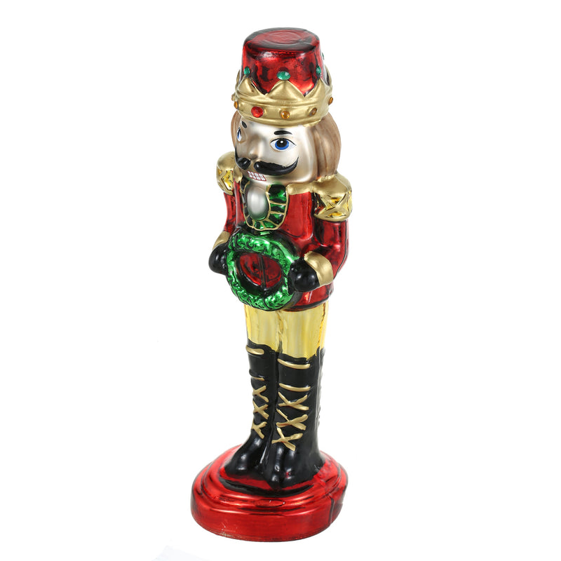 Red Color Glass Lightup Nutcrackers for Christmas Decoration