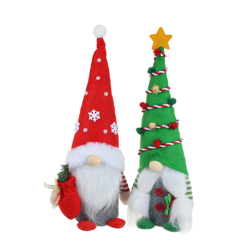 Christmas Gnome Handmade Scandinavian Tomte for Home Decorations (Set of 2)