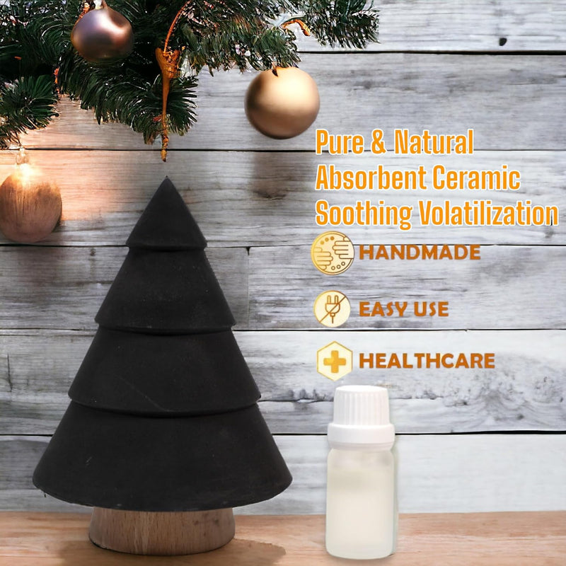 Aroma Diffusers Christmas Tree, Non-Electric Aromatherapy Fragrance, Ceramic Diffusers in Car or Desk Office Decor