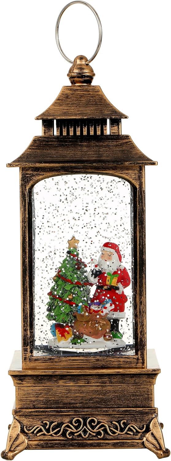 Christmas Musical Snow Globe Lantern (Dog with Christmas Tree)