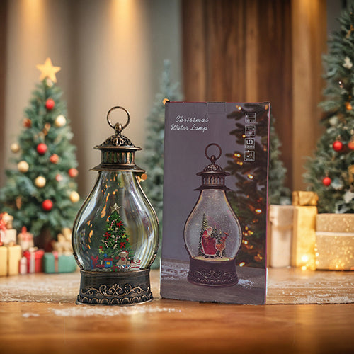 Christmas Musical Snow Globe Spinning Water Glittering Lantern