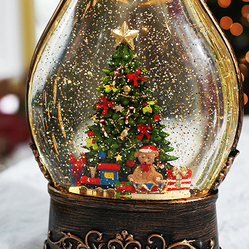 Christmas Musical Snow Globe Spinning Water Glittering Lantern