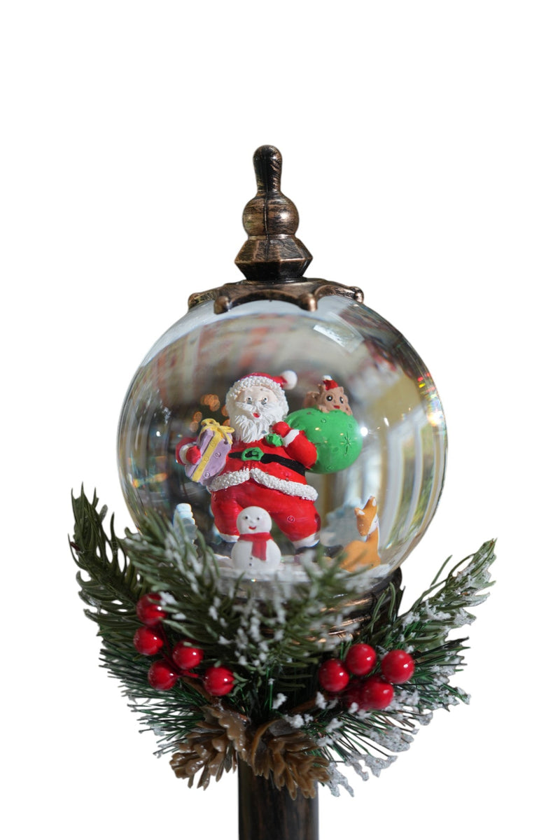 Christmas Snow Globe Pole Lamp (Santa Claus Distributing Gifts)