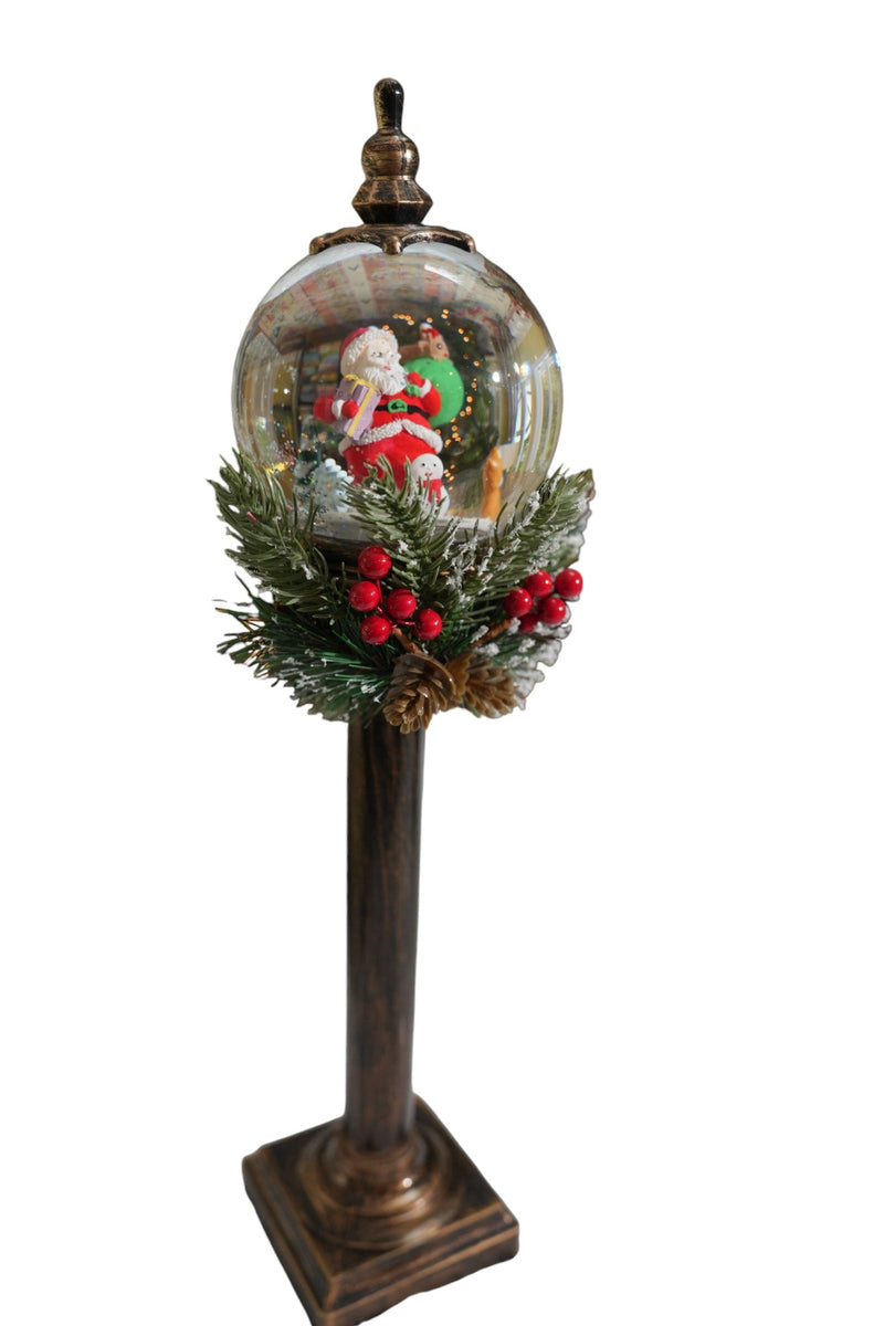 Christmas Snow Globe Pole Lamp (Santa Claus Distributing Gifts)