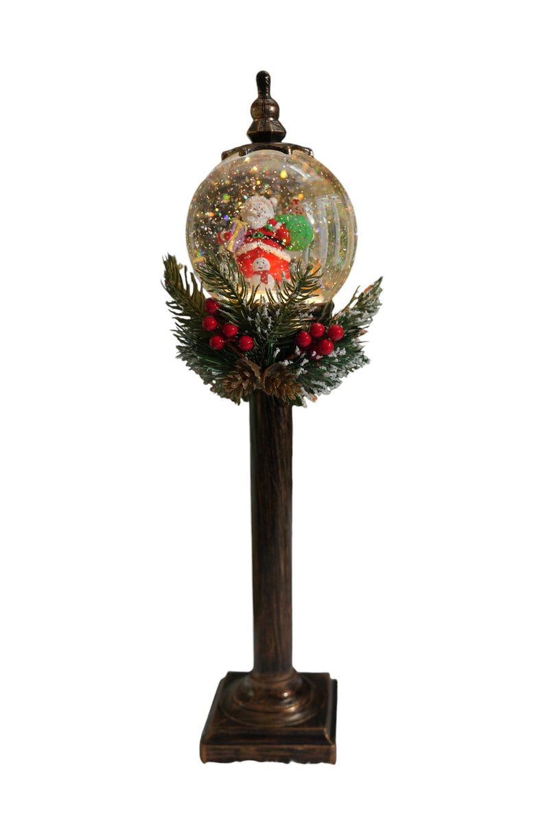 Christmas Snow Globe Pole Lamp (Santa Claus Distributing Gifts)