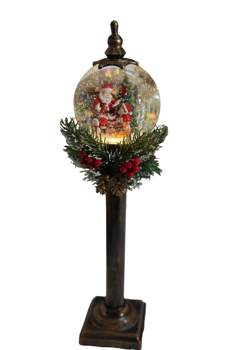 Christmas Snow Globe Pole Lamp (Santa Claus with Kid)