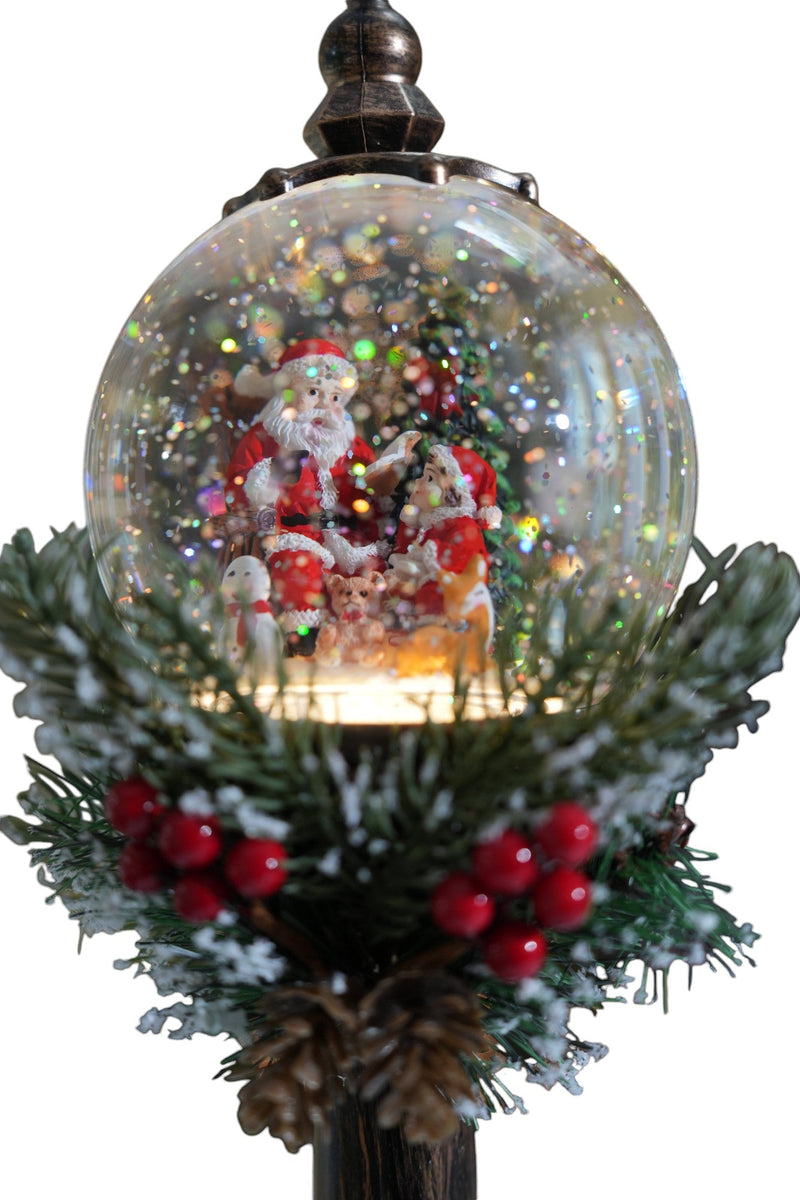 Christmas Snow Globe Pole Lamp (Santa Claus with Kid)