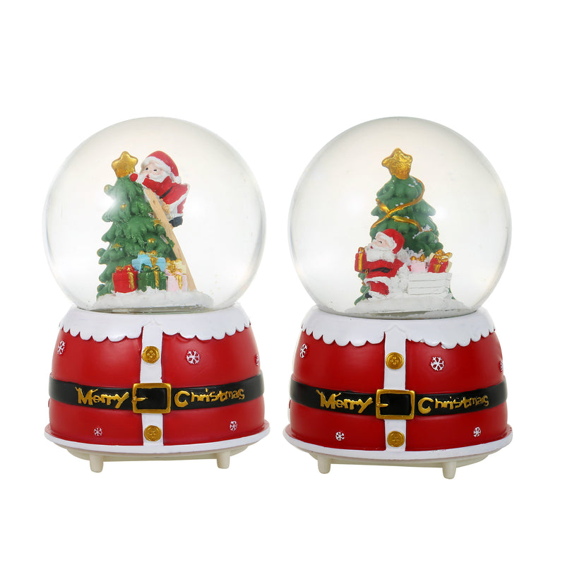 SINT Christmas Musical Glittering Water Snow Globe | Set of 2