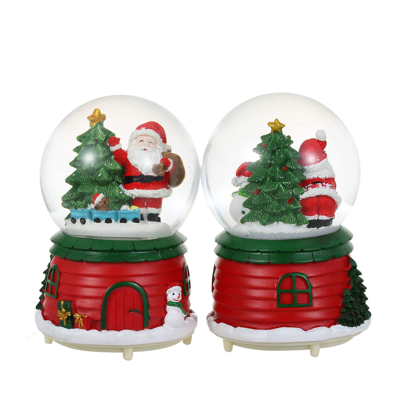 SINT Christmas Musical Glittering Water Snow Globe | Set of 2