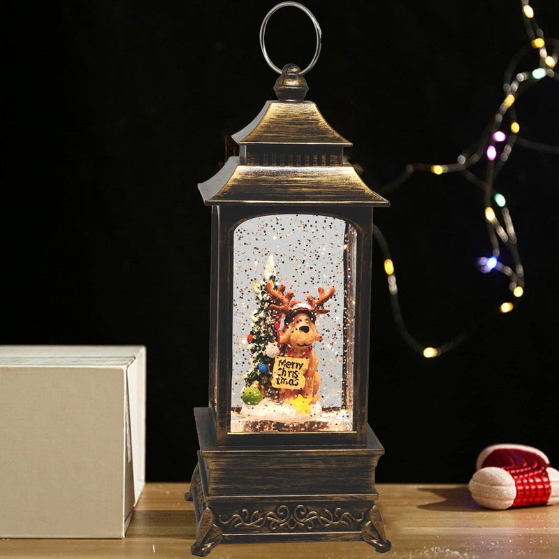 Christmas Musical Snow Globe Lantern (Dog with Tree)