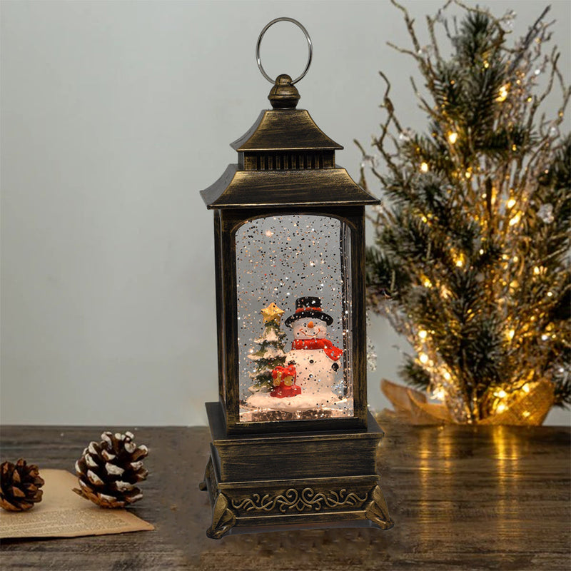 Christmas Musical Snow Globe Lantern (Snowman with Christmas Tree)