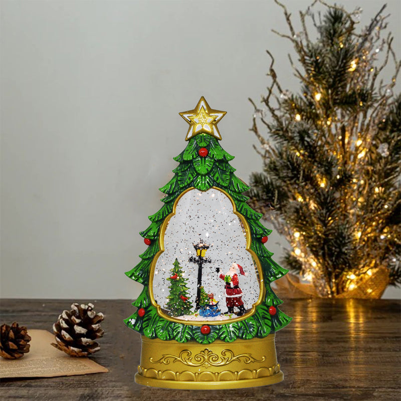 Christmas Music Lighted Water Glitter Lamp for Home Decoration