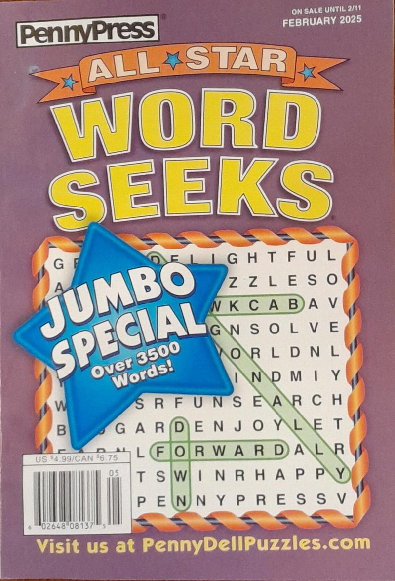 All Star Word Seeks Magazine