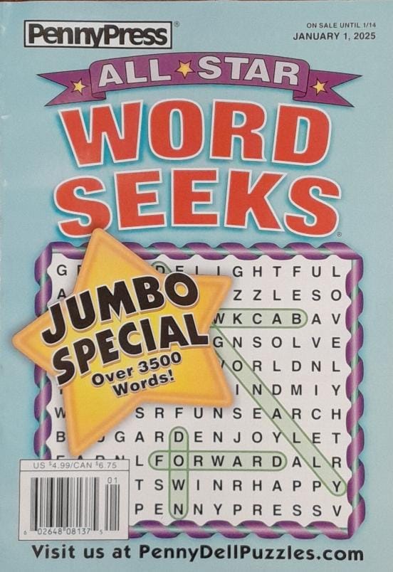 All Star Word Seeks Magazine