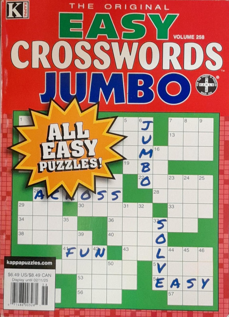 Easy Crosswords Jumbo Magazine