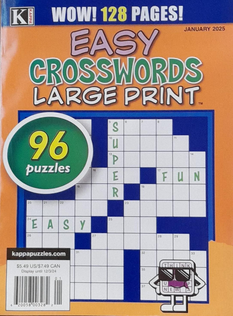 Easy Crosswords Large Print Magazine