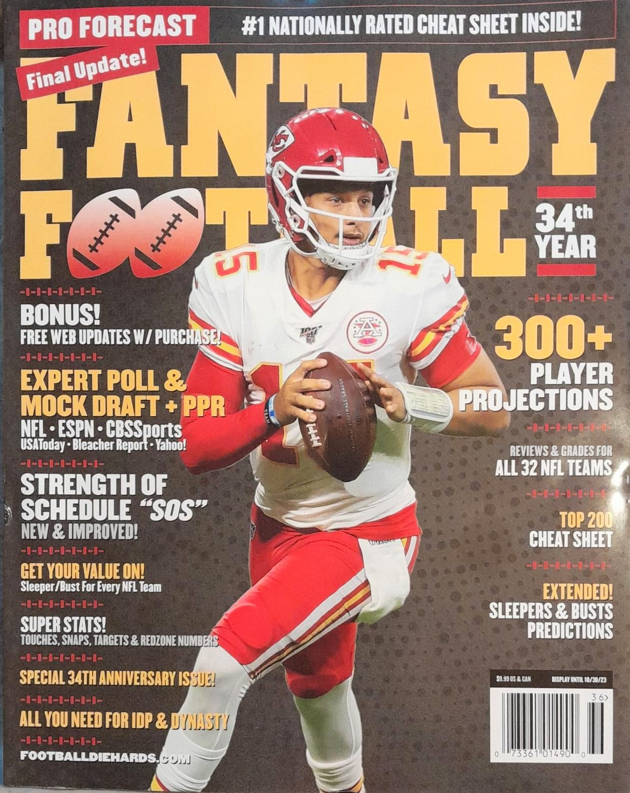 Fantasy Football Magazine Pro Forecast Magazine Cafe Store USA