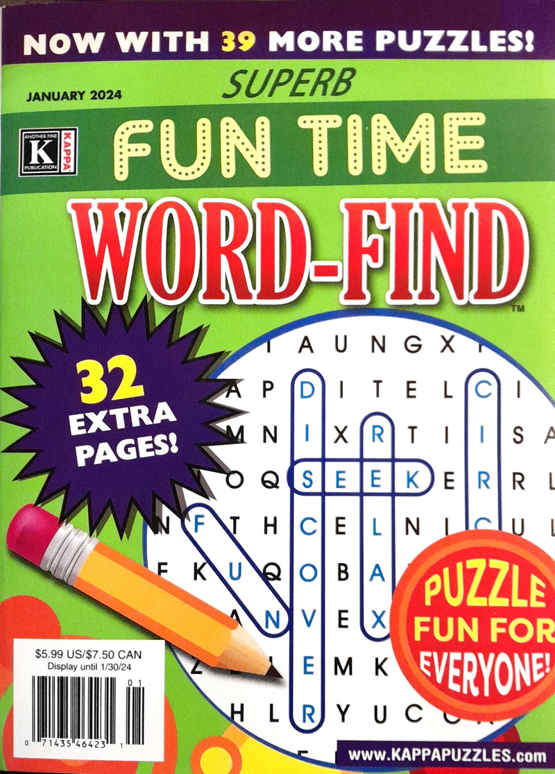 Superb Fun Time Word-Find Magazine