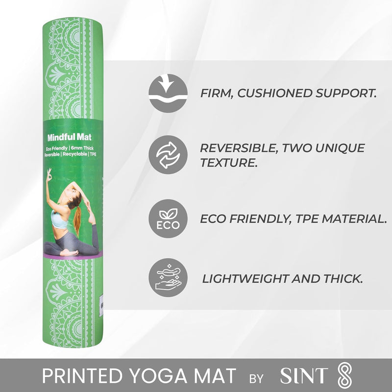 Premium 6mm Print Reversible Yoga Mat