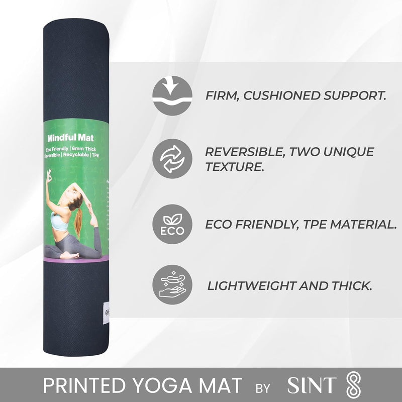 Premium 6mm Print Reversible Yoga Mat