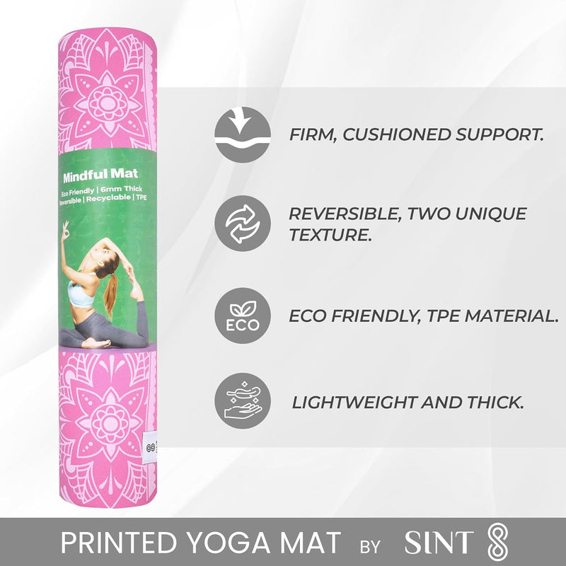 Premium 6mm Print Reversible Yoga Mat