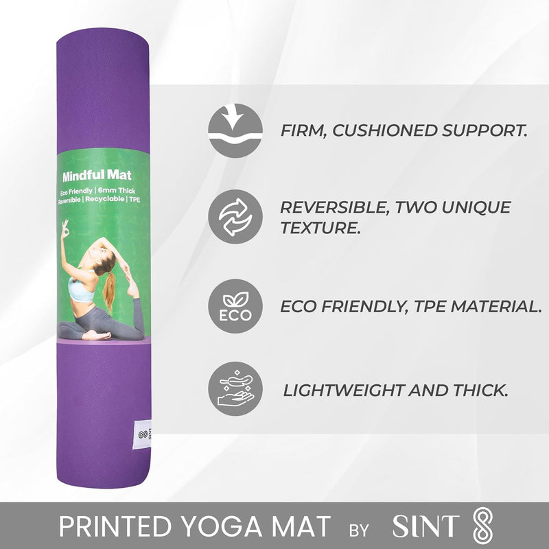 Premium 6mm Print Reversible Yoga Mat