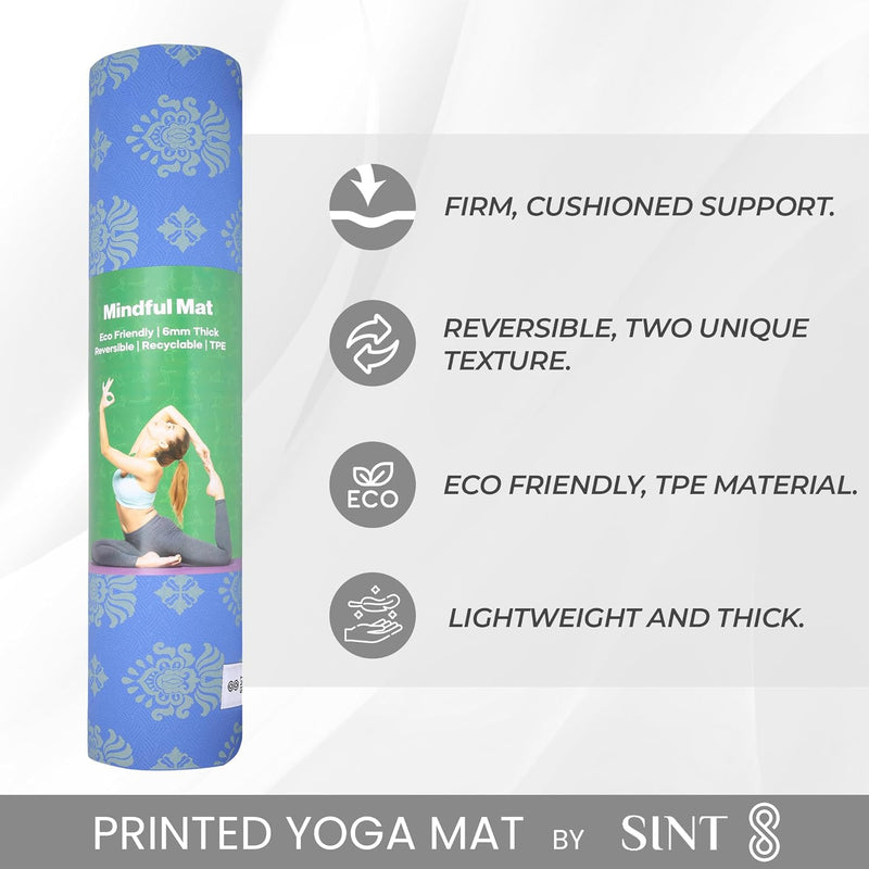 Premium 6mm Print Reversible Yoga Mat