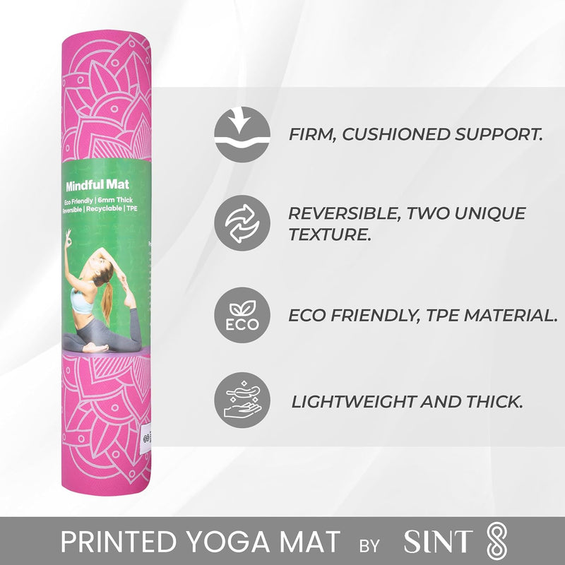 Premium 6mm Print Reversible Yoga Mat